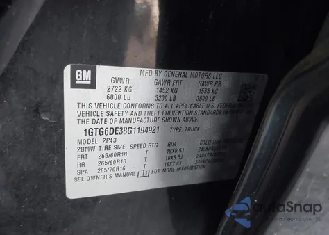 2016 GMC Canyon Slt из США, поврежденный, VIN 1GTG6DE38G1194921